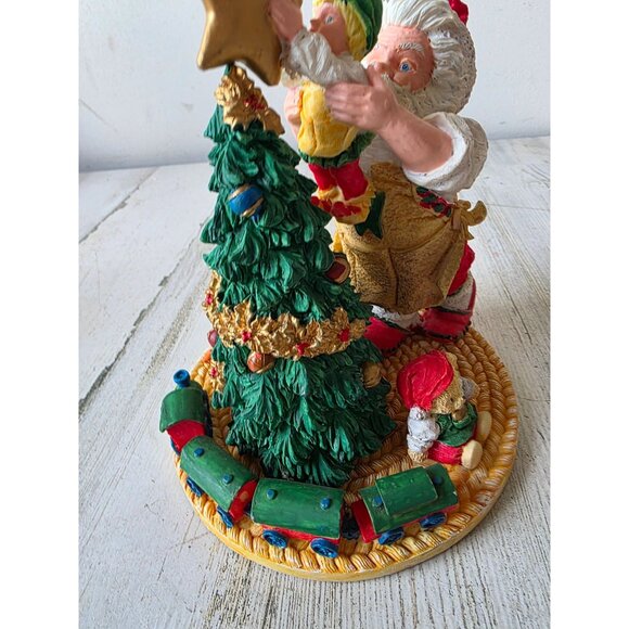 Cheryl ann vintage Santa star tree train statue figurine Xmas decor toys elf - Picture 5 of 9